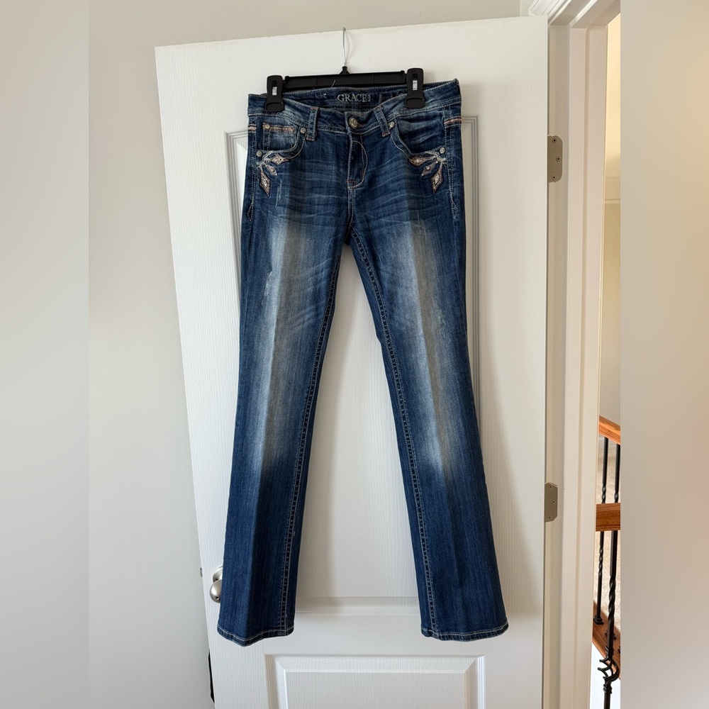 Grace Women's Dark Blue Boot Cut Jeans